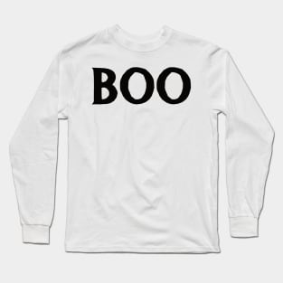 BOO Minimalist Scary Halloween Long Sleeve T-Shirt